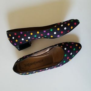 YSL vintage polka dot pumps